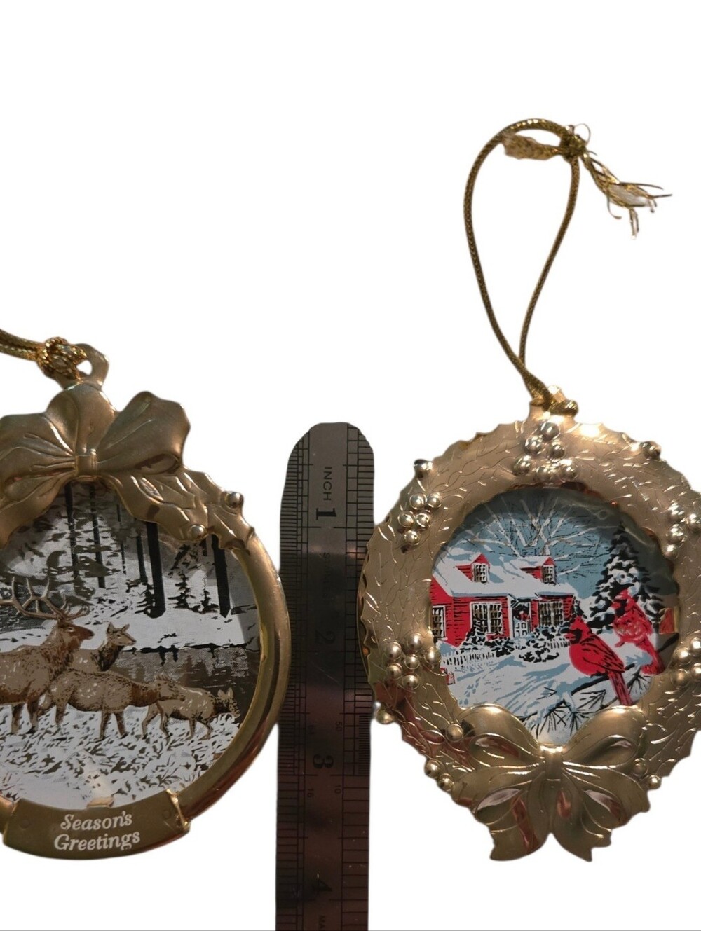 Gloria Duchin Ornaments From The Early 1990s Set of 2 cardinal deer - Picture 4 of 6